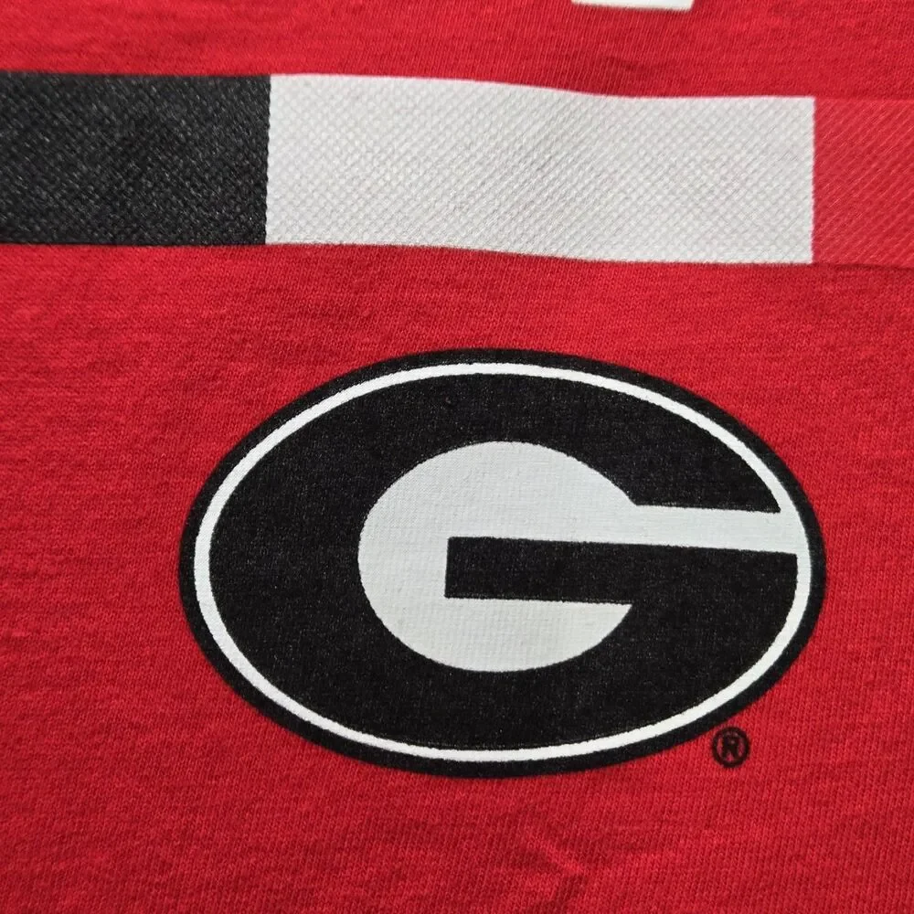 Mens Nike UGA Georgia Bulldogs T Shirt Red Graphic Tee SEC Go Dawgs New